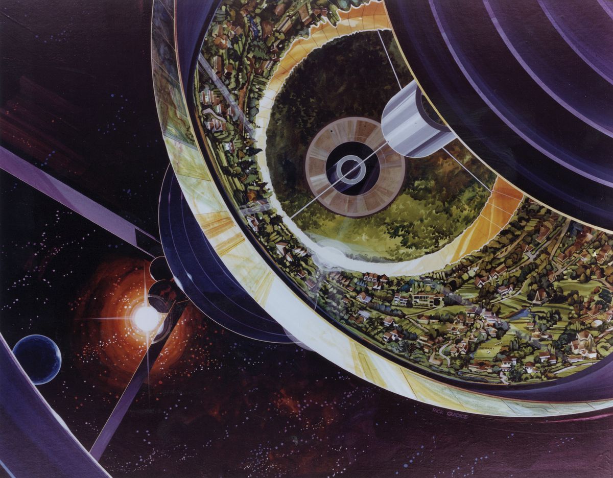 Illustrated O'Neill cylinder habitat